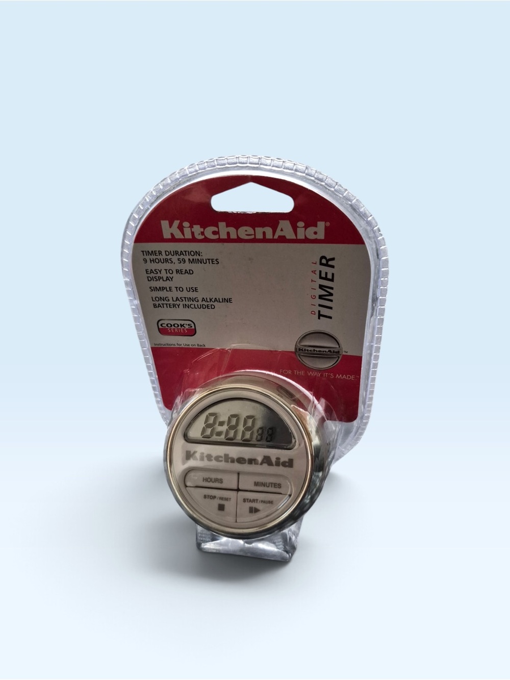 KitchenAid Red and Silver Digital Kitchen Timer